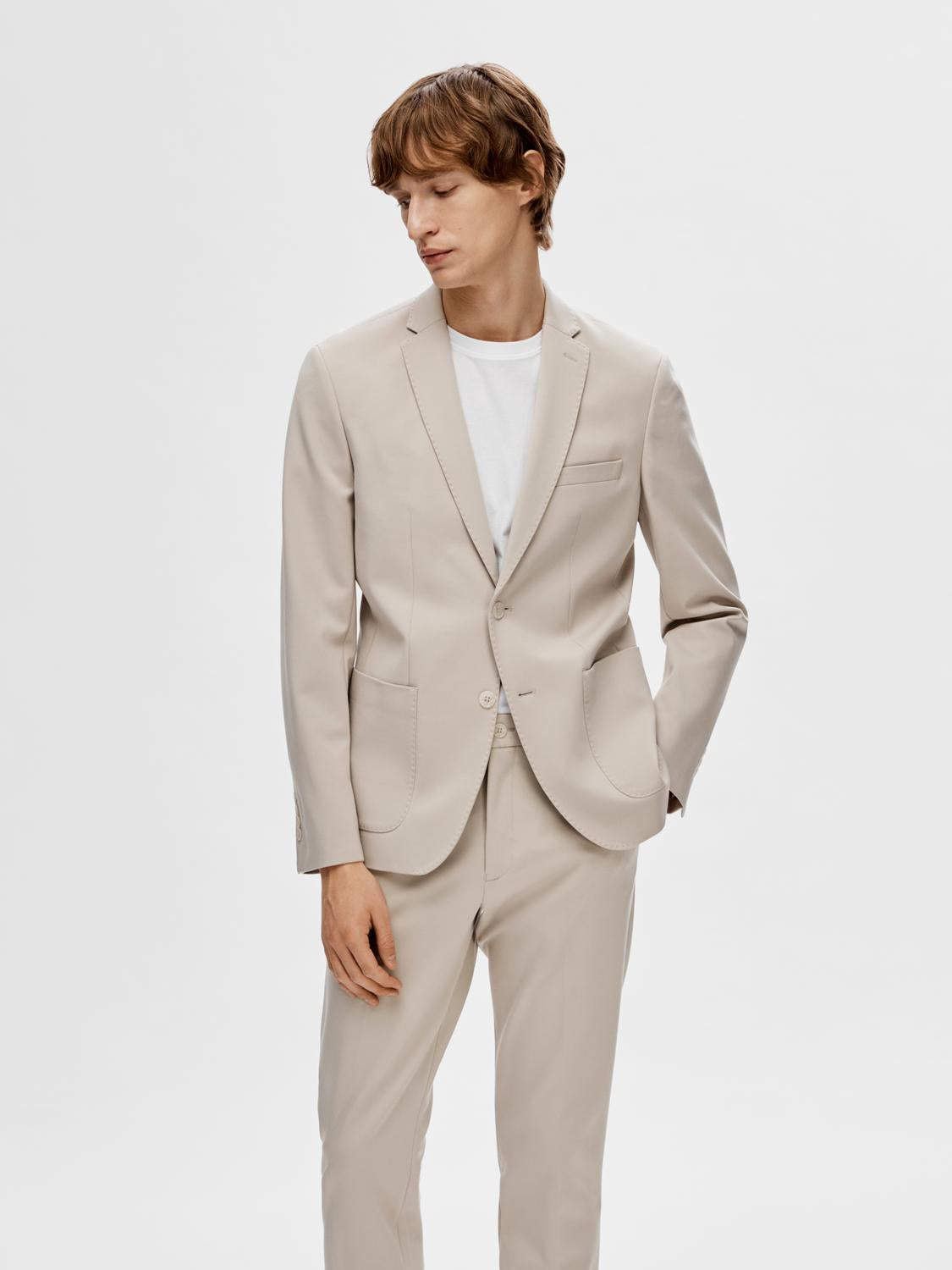 Delon Jersey Dressjakke Blazer - Oatmeal